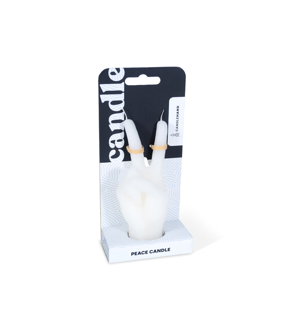 Bougie Peace Blanc Petite - 2 pièces
