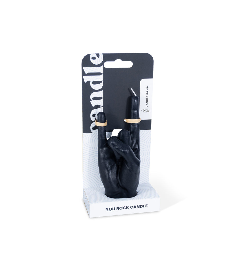 Bougie You Rock Noir Petite - 2 pièces