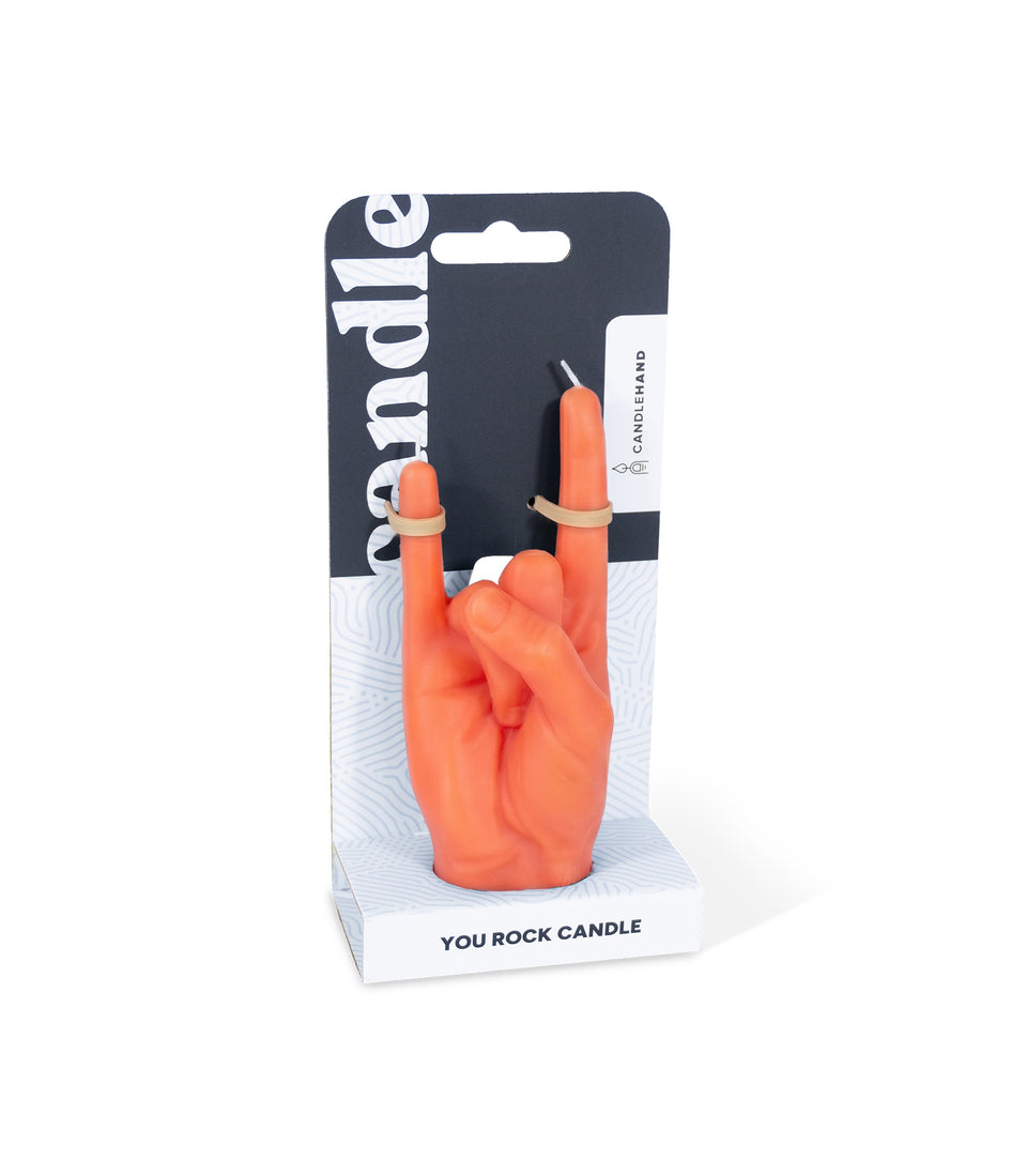 Bougie You Rock Orange Petite - 2 pièces