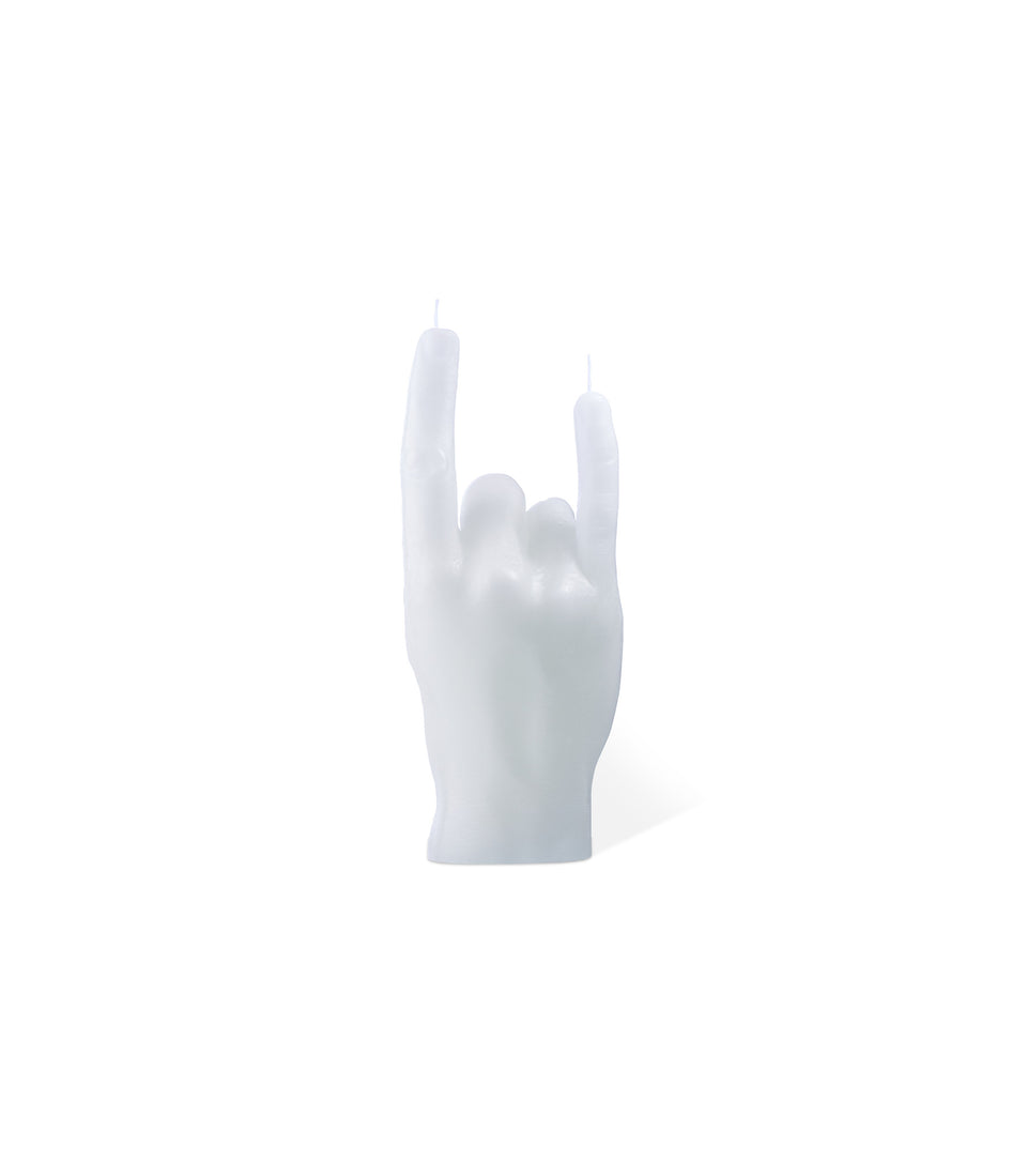 Bougie You Rock Blanc Petite - 2 pièces
