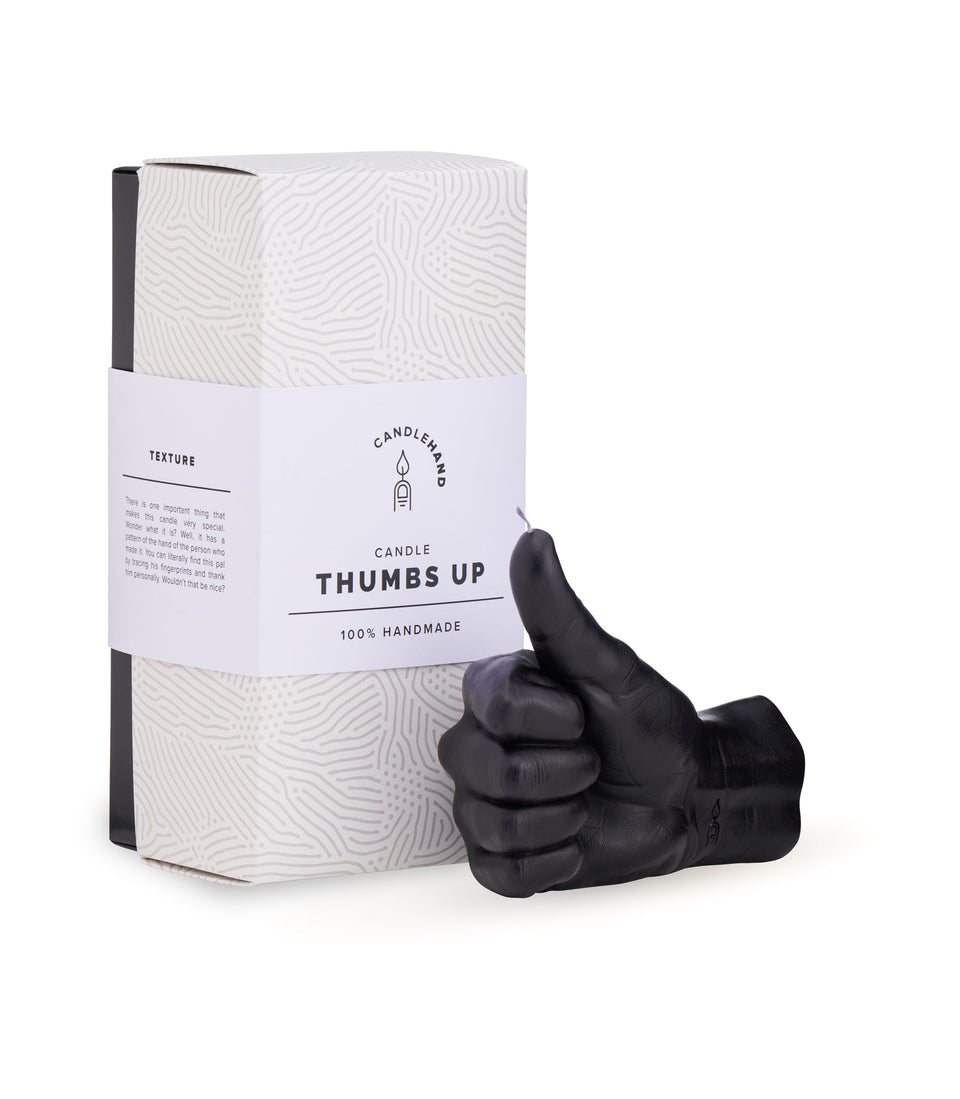 Bougie Thumbs Up Noir