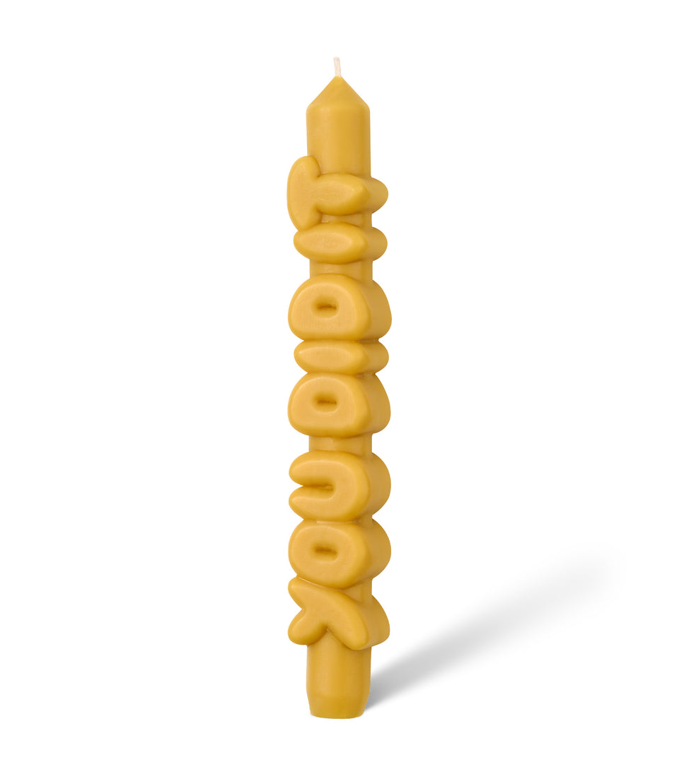 3D Bougie YOU DID IT Moutard - 2 pièces