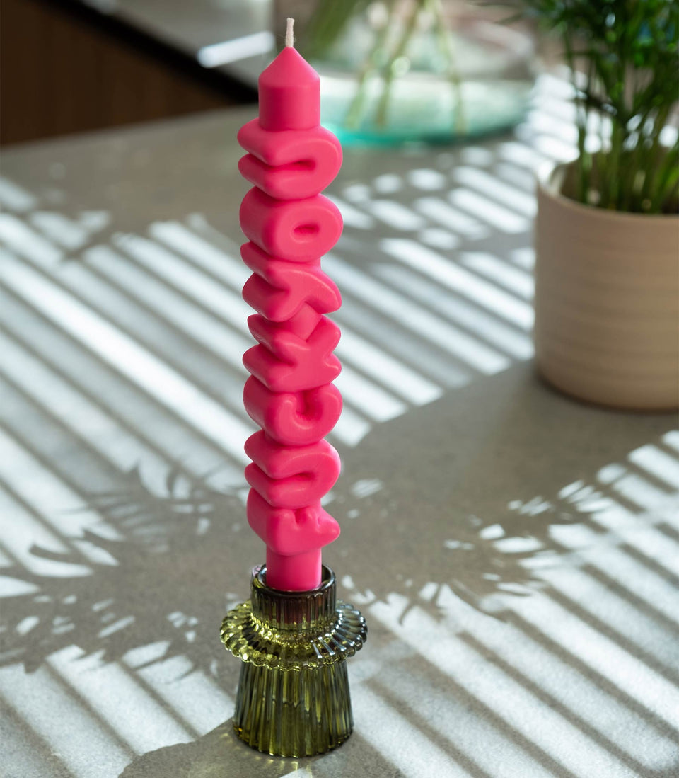 3D Bougie F*ck You Rose - 2 pièces