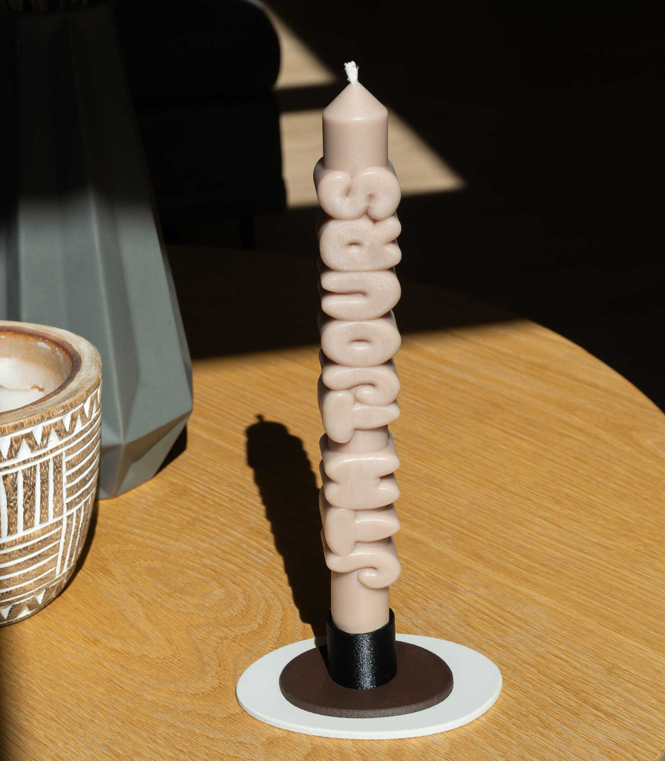 3D Bougie JTMTjours Créme - 2 pièces