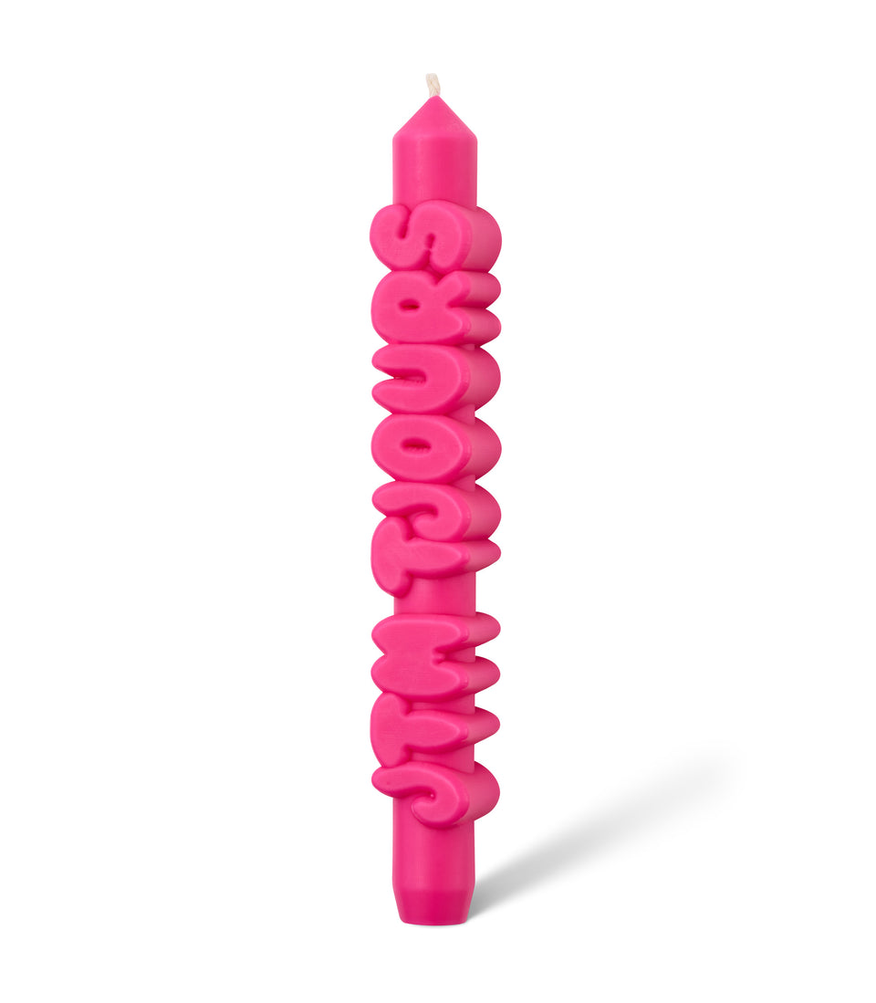 3D Bougie JTMTjours Rose - 2 pièces