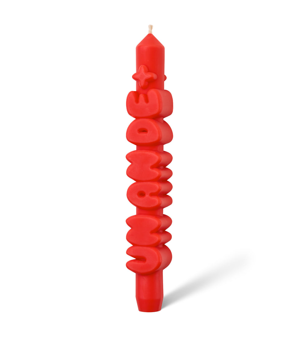 3D Bougie Un An de + Orange - 2 pièces