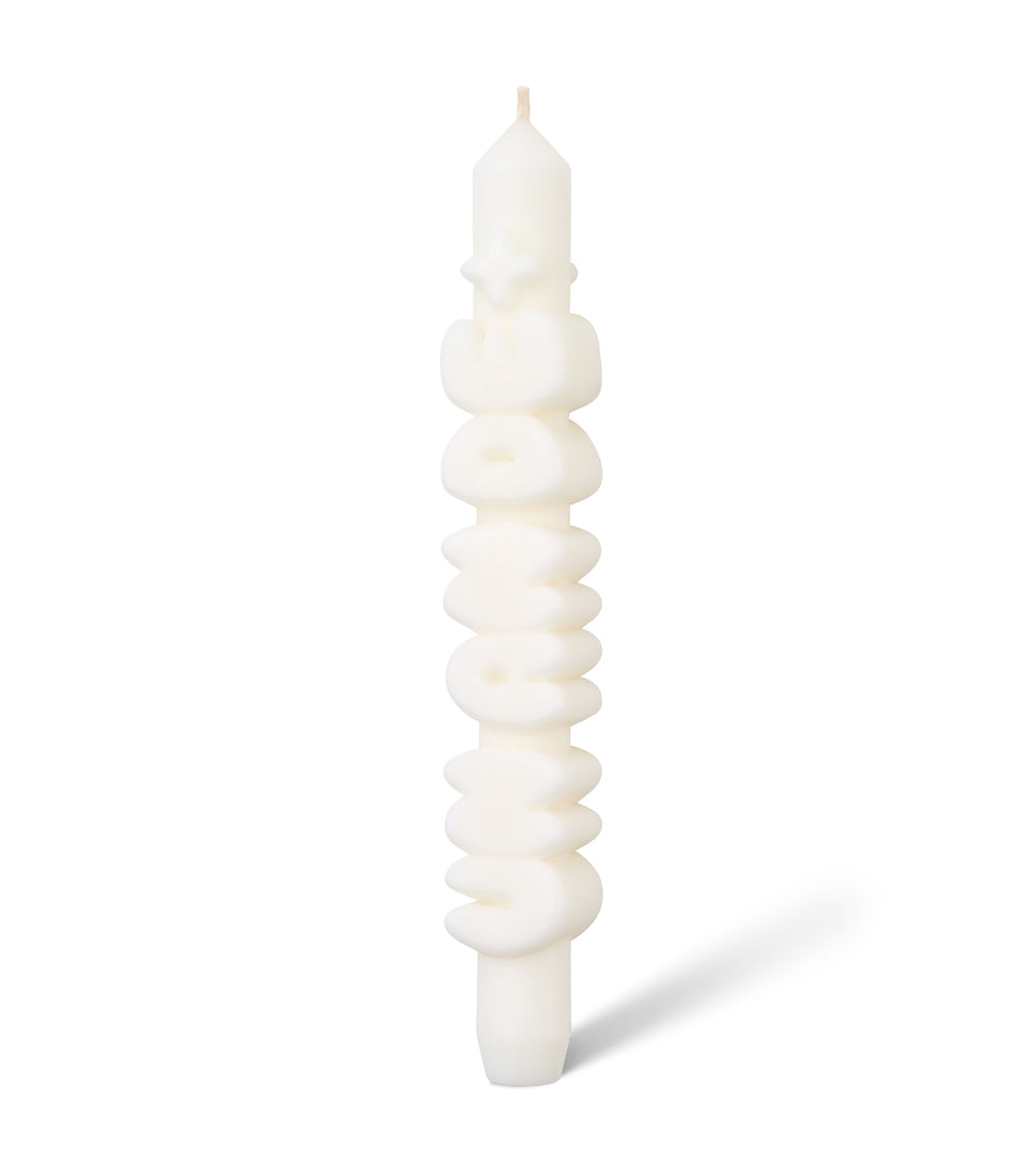 3D Bougie Un An de + Blanc- 2 pièces