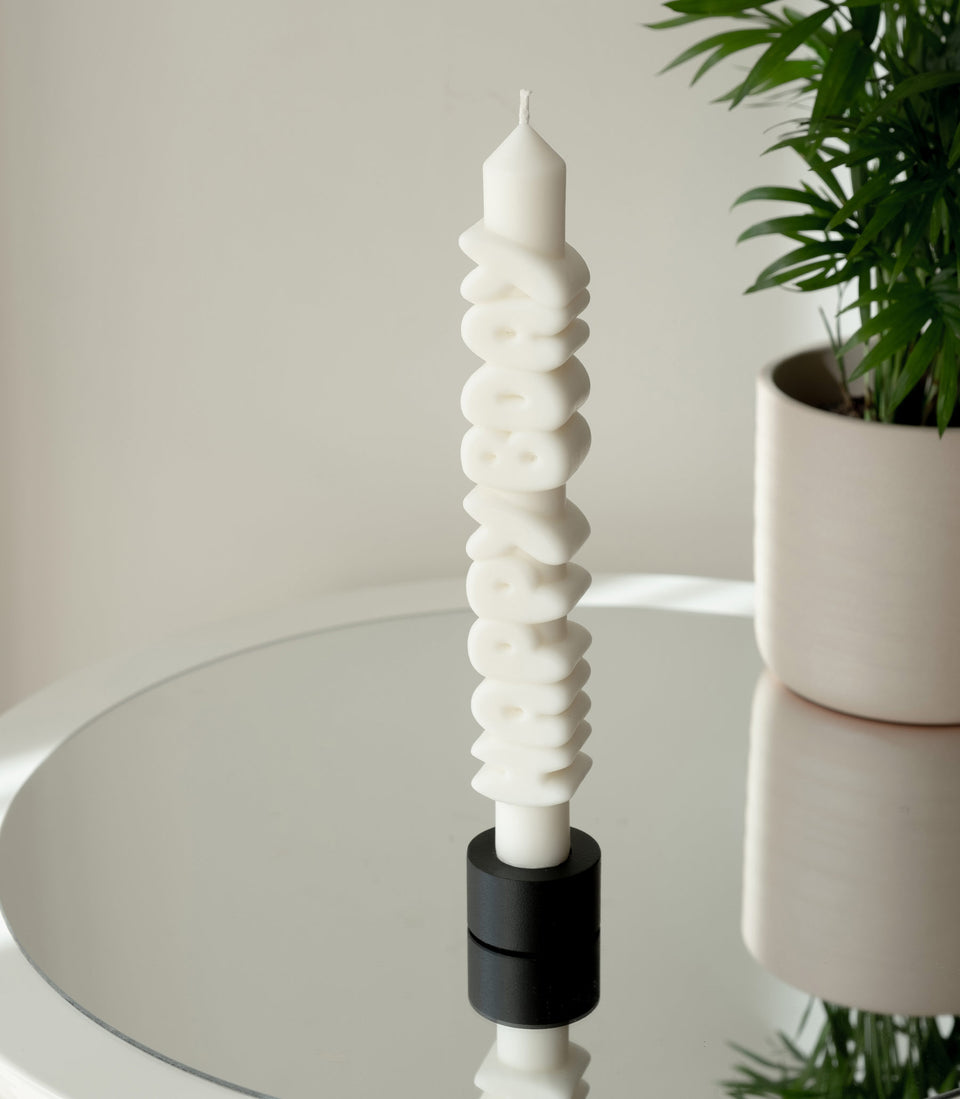3D Bougie Happy Bday Blanche - 2 pièces