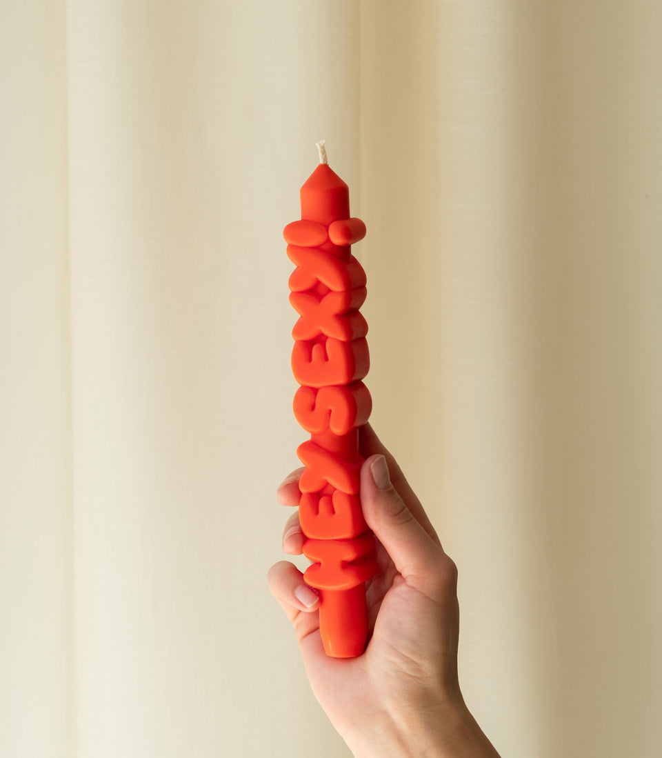 3D Bougie Hey Sexy Orange - 2 pièces