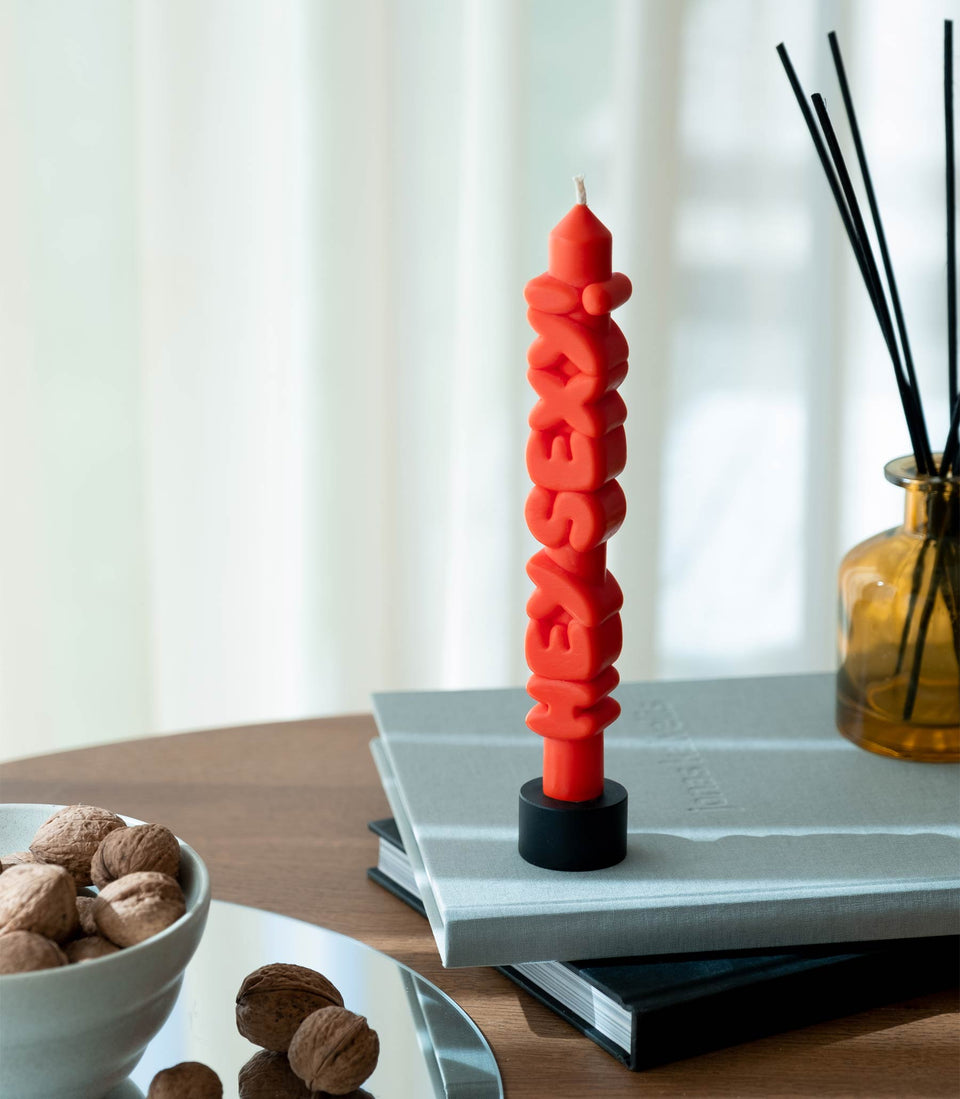 3D Bougie Hey Sexy Orange - 2 pièces