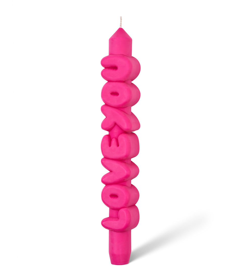 3D Bougie Love You Rose - 2 pièces