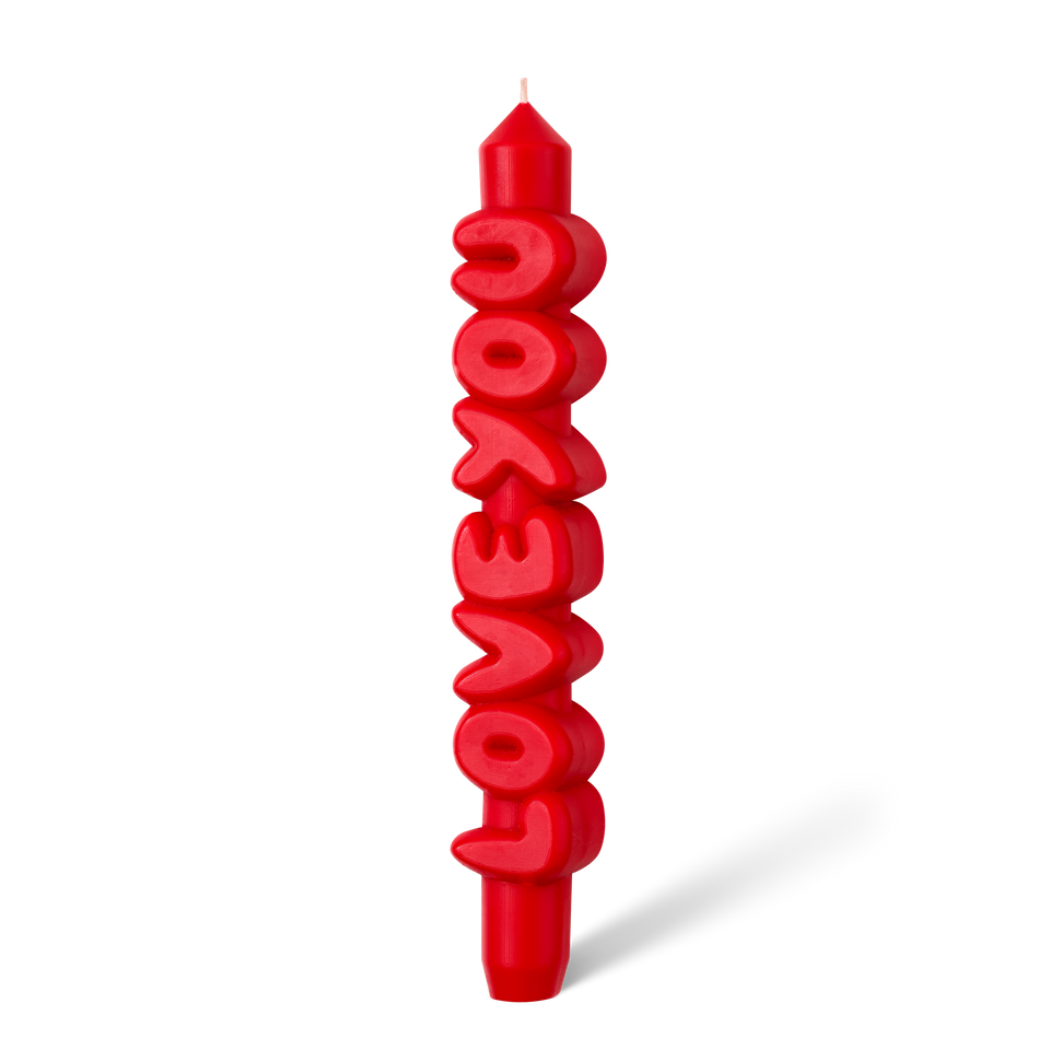 3D Bougie Love You Rouge - 2 pièces