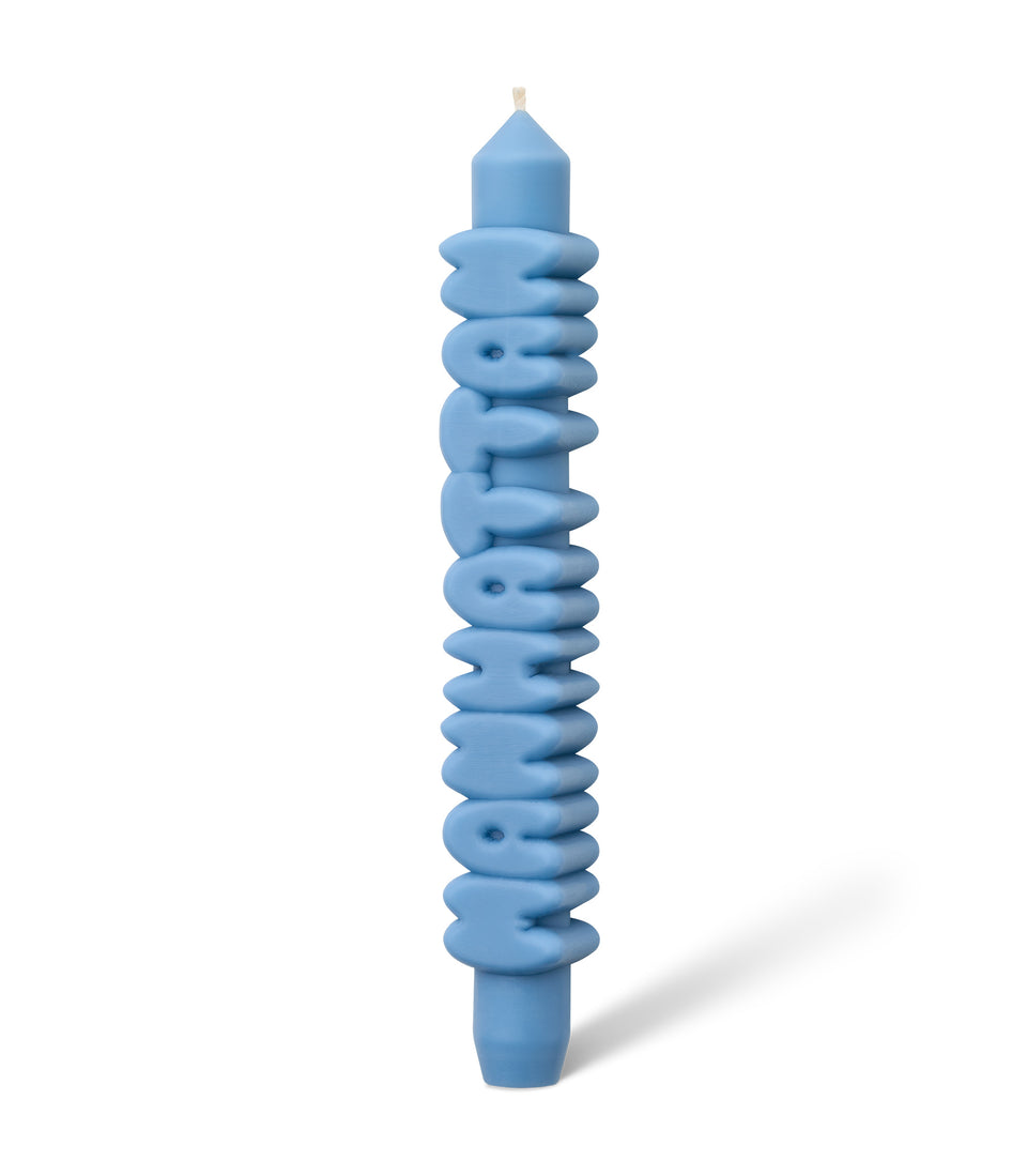 3D Bougie MANHATTAN bleu poudré - 2 pièces