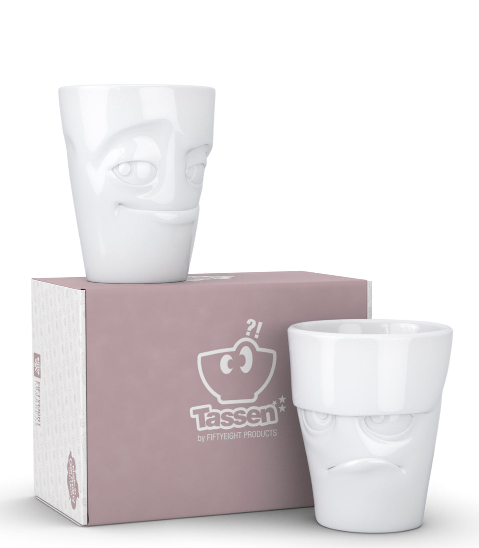 Set 2 mugs sans anse Grognon & Espiégle - 350 ml