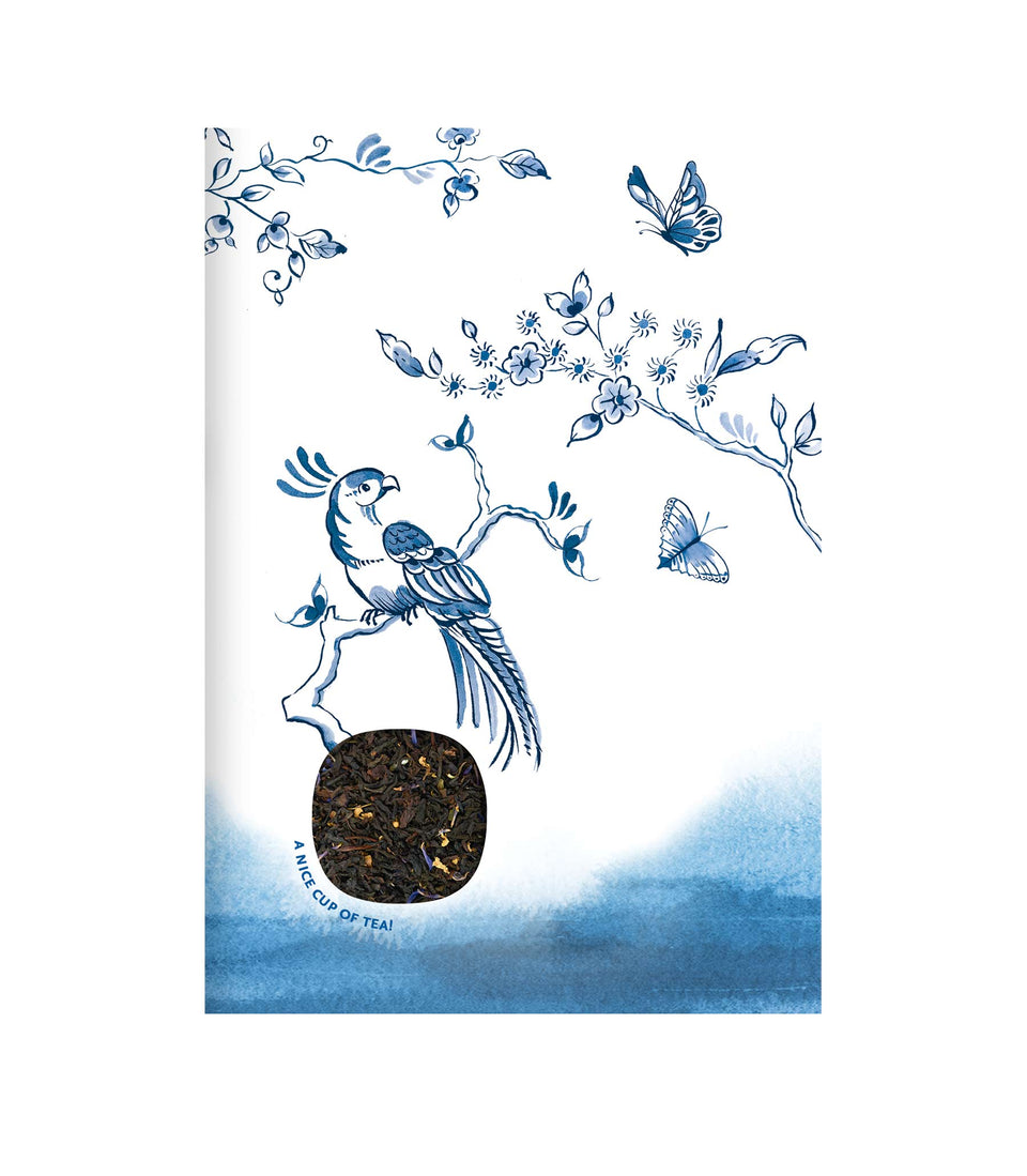Carte Postale de Thé Iconic Blue Perroquet - 12 pièces