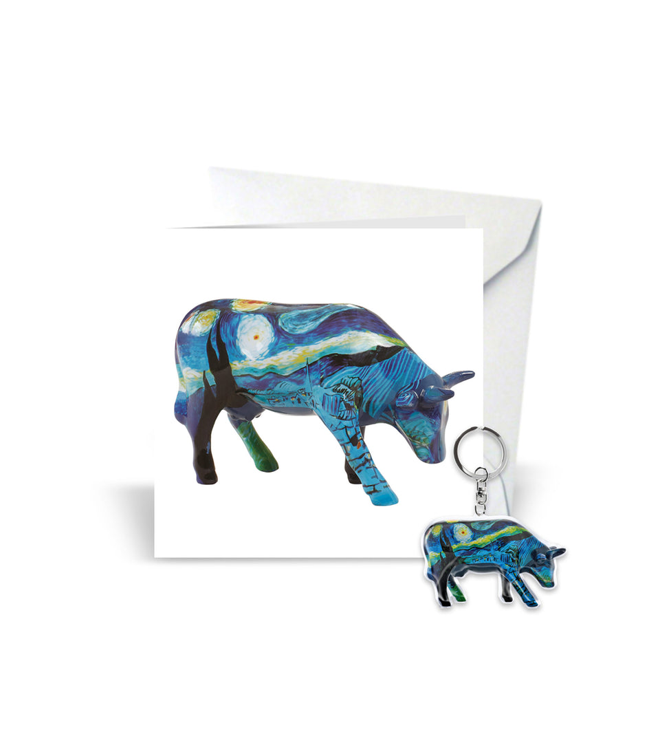 Carte Postale & Porte-clés Vincent's Cows - 6 pièces