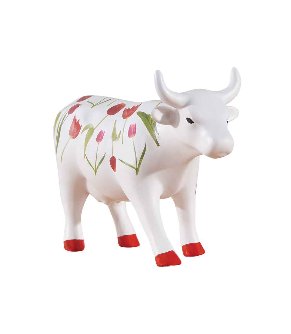 Red Tulip Cow - Medium Céramique